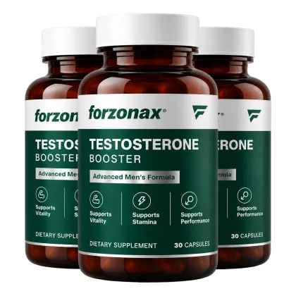 Drei Flaschen Forzonax Testosteron-Booster als 90-Tage-Vorrat